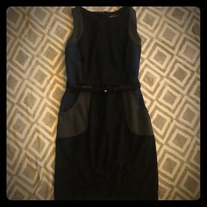 Dana Buchman Blue gray and black dress
